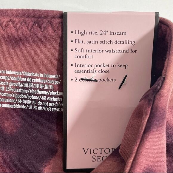 NWT Victoria’s Secret Flow On Point Leggings‎ Purple Pink Brown Size 2 - Picture 8 of 9
